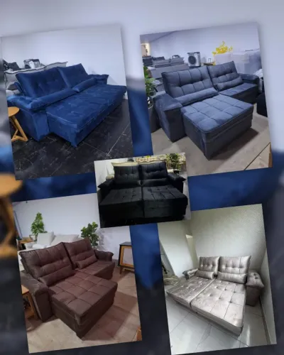 Sofá Retrátil e Reclinável Tamanho 2,00x1,80