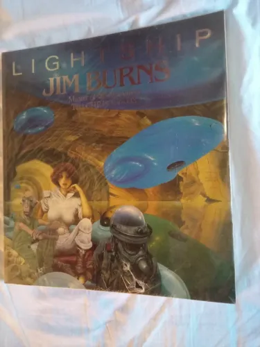 ?Lightship?, arte fantástica e ficção científica, Jim Burns e Chris Evans, 1985 Estado Nov
