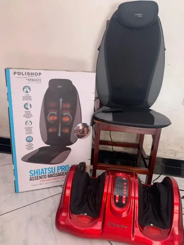 Assento Massageador shiatsu pro + Polishop e um massageador de pé da BE emotion