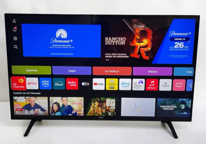 Smart TV 60" 4K LG | WebOs 25 | UHD 60UA8550PSA | A7 |  Integrado Controle AI | Alexa 