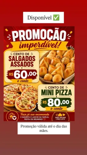 Mini salgados assado 
