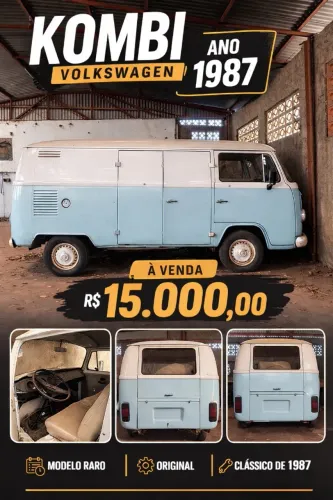 Volkswagen Kombi Standard/ Luxo/ Serie Prata 1987