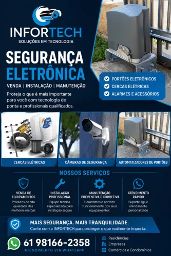 SEGURANÇA ELETRONICA - CAMERAS - INTERFONES - PORTÃO ELETRONICO - CERCA ELETRICA - DADOS