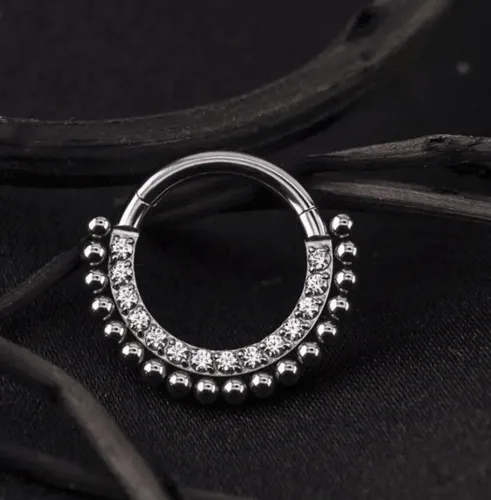 Piercing Argola Segmento Articulado Aço Inoxidável 