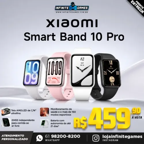 Smartwatch Xiaomi Smart Band 10 PRO lançamento 2026! Loja física! Parcelamos até 18x!
