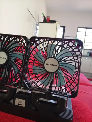 Ventilador veicular portátil com placa solar