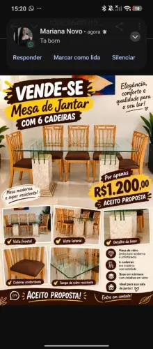 Mesa De Jantar 6 Lugares