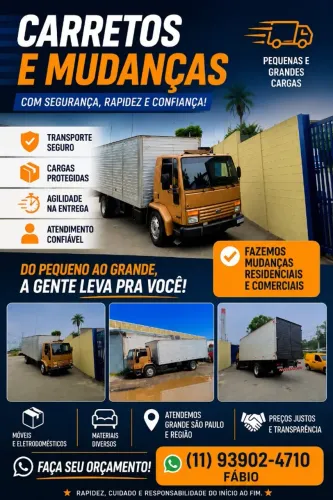 Transporte de Móveis, Mercadorias e Volumes - Guarulhos e Região