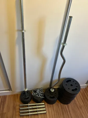 Kit de Anilhas + Barras (74kg)