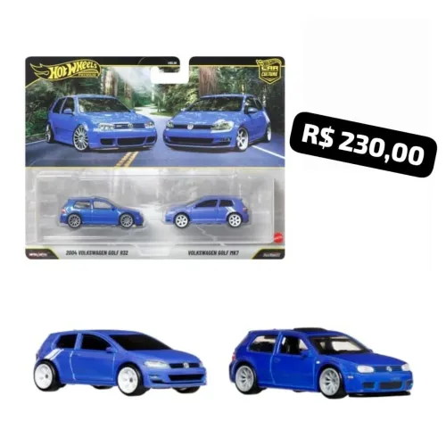 Hotwheels 2 pack Golf MK4 E MK7 R32
