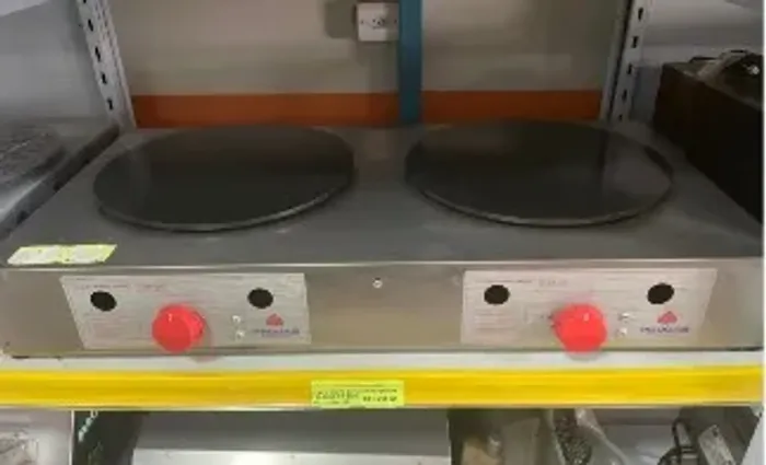 chapa crepe a gas 2 disco - novo somos loja