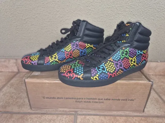 tênis gucci gg supreme monogram psychedelic made in italy