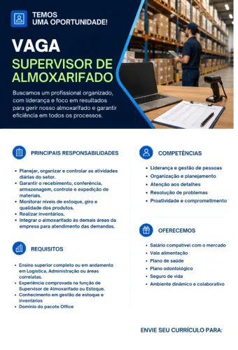 Supervisor de Almoxarifado