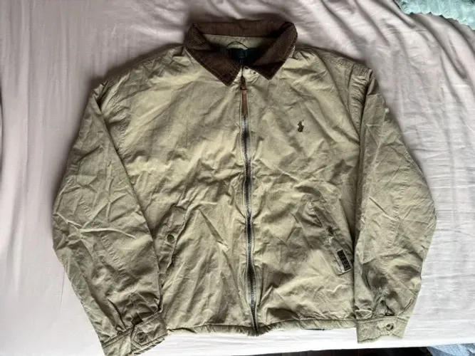 jaqueta polo ralph lauren bege vintage l/g