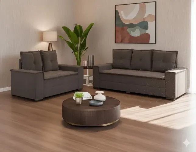 Sofá barcelona 2 e 3 lugares produto novo (no estoque)
