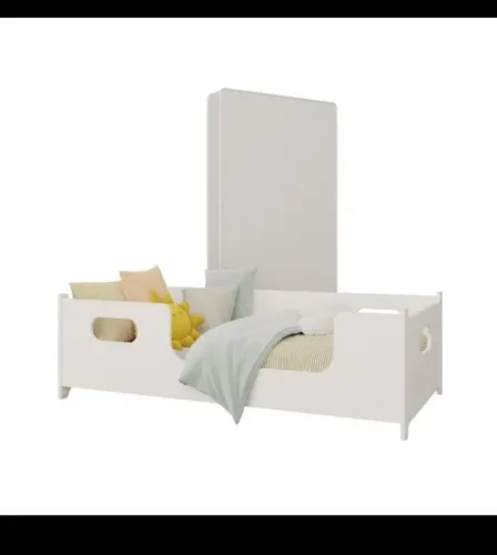 Cama Montessoriana Infantil Branca com Colchão