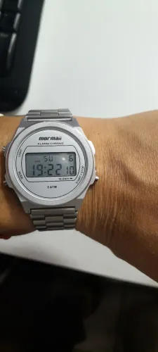 Lindo Relógio Mormaii Feminino Vintage Prateado- Pulseira de aço inoxidável