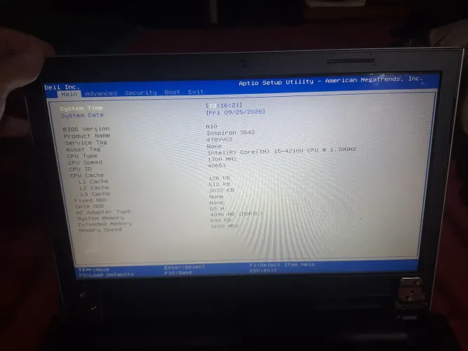 Notebook Dell Inspiron 3542 i5 4ª Gen (Com HD / Funcional)