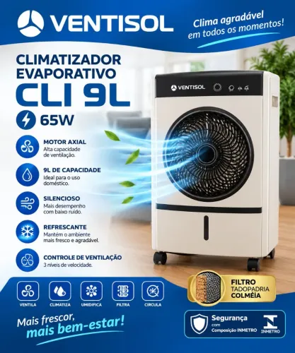 CLIMATIZADOR EVAPORATIVO VENTISOL CLI 9L
