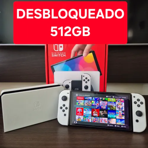 NINTENDO SWITCH OLED- 512GB DESBLOQUEADO