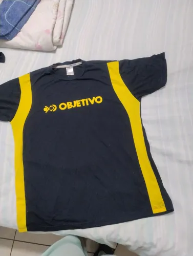 Camiseta 67% poliéster 33% viscose tamanho M original do Colégio Objetivo 