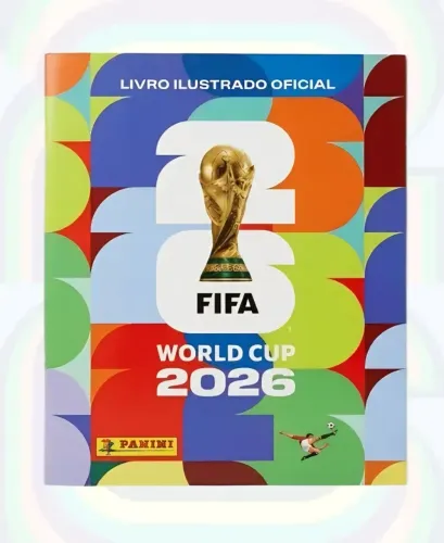 Album Copa do Mundo 2026 Futebol versão brochura Capa mole