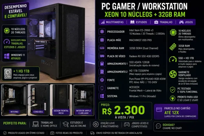 Pc gamer / trabalho