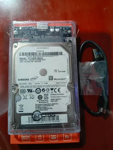 HD 1 TB Samsung + Cabo USB 3.0 + Case  - 100% Saudável - Aceito Cartão .