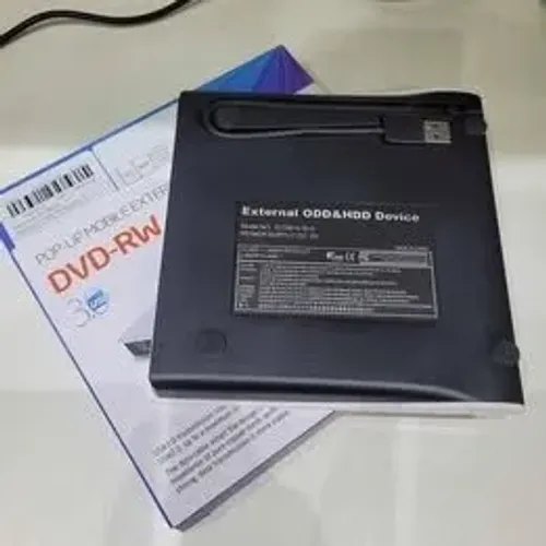 Leitor/Gravador DVD/CD externo USB 3.0 para Notebook/PC