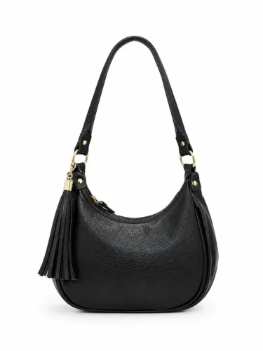 Bolsa Nova Couro Legitimo Bovino Preta