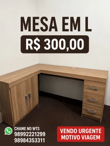 Mesa em L - Excelente estado | R$ 300,00