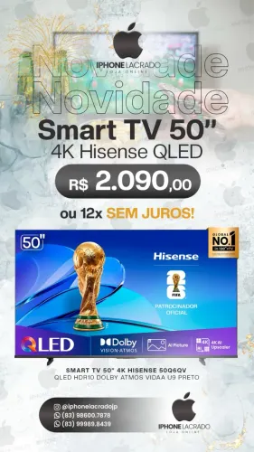 Smart TV 50 4k hisense QLED sem juros