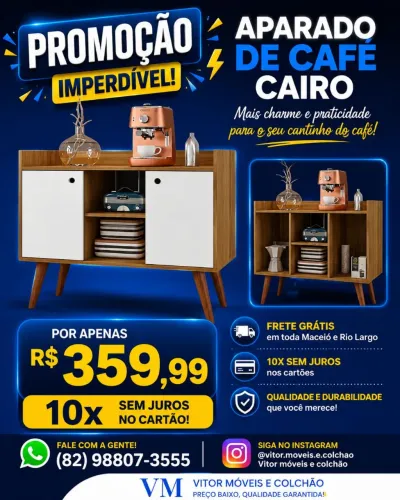 PROMOÇÃO DE APARADOR DE CAFE CAIRO