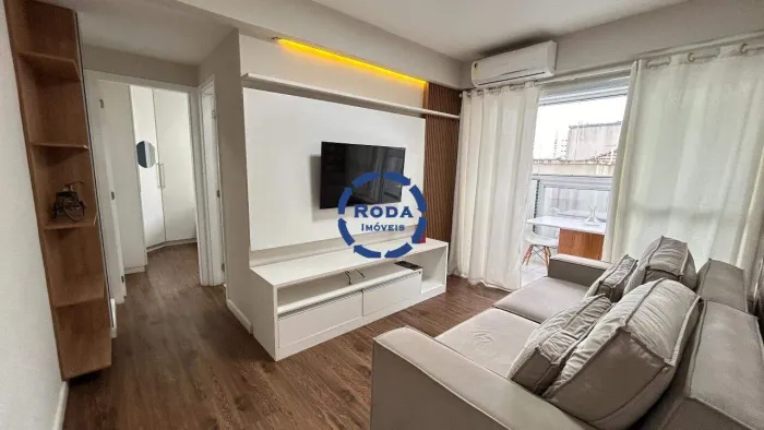 Apartamento Mobiliado à Venda, com 1 dormitório na Ponta da Praia em Santos/ SP