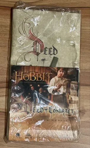 Réplica Lacrada do Contrato do Bilbo Baggins de Hobbit The Noble Collection 