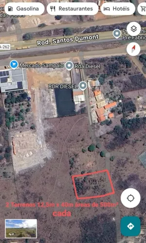 Terreno 12,5m x 40m, 500 m² Lagoa das Flores próximo a supermercado Sampaio