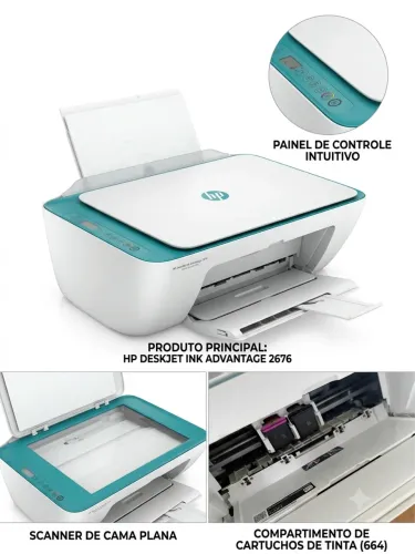 Impressora Multifuncional HP DeskJet Ink Advantage 2676 Wi-Fi
