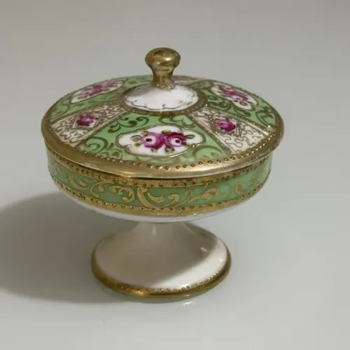 Porta-Jóias em Porcelana Pintada Muito Bonito