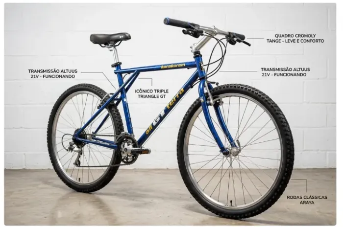 Relíquia! GT Karakoram 1993 - Cromoly - Aro 26 - Ótimo Estado