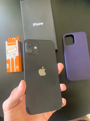 iphone 12 impecável caixa + capinha + carregador