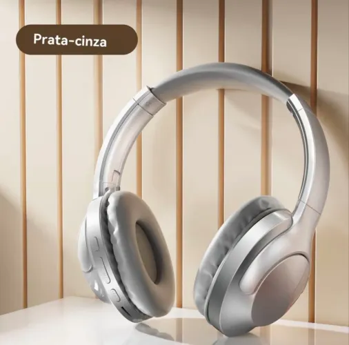 Fone Bluetooth dobrável com som Hi-Fi e cancelamento de ruído