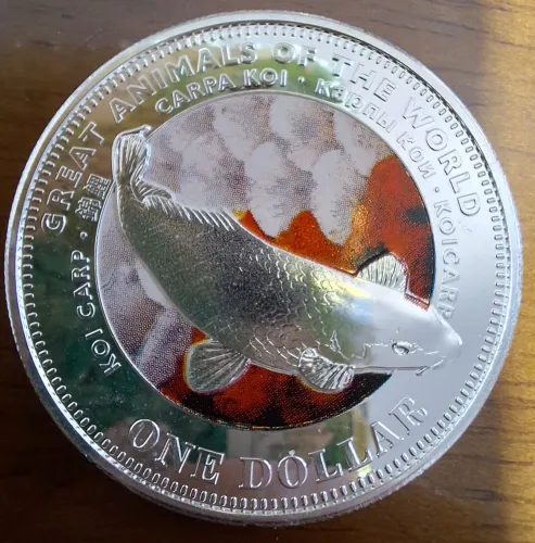 Moeda Fiji 38,6mm Colorida Proof