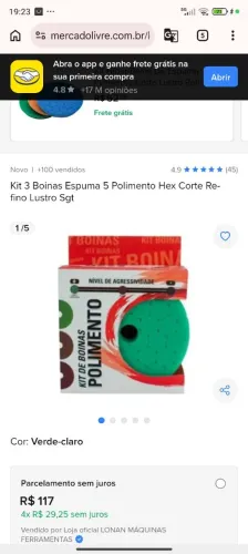 Kit Politriz detailer 220v massa polir 3in1, cera líquida linkon boinas tudo novo