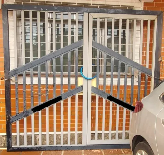 Portão para garagem e entrada social em alumínio