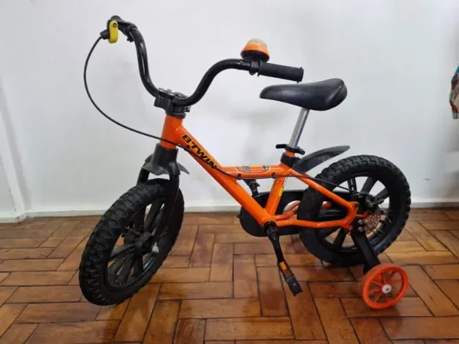 Bicicleta Infantil de Ciclismo Aro 14 Robot Btwin Laranja - decathlon usada
