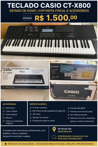 Teclado Casio CT-X800