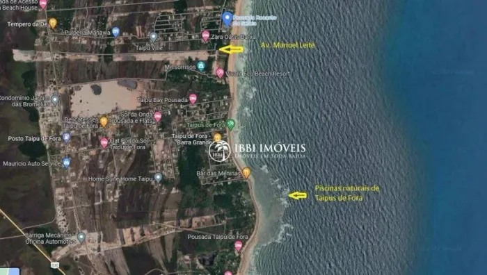 Terreno à venda, 593 m² por R$ 220.000,00 - Taipu de Fora - Maraú/BA