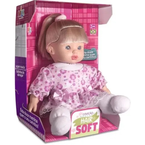 Boneca Colecao Hair Soft 30 cm - Milk