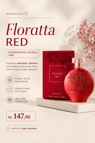 Floratta Red Desodorante Colônia