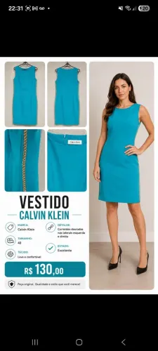 Vestido Calvin Klein 40 ou G midiw